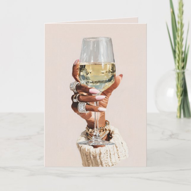 Invitation Vibes De Vin De Glam Chic (Devant)