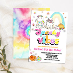 Invitation Vibes éffrayantes Fantôme Super Halloween Annivers