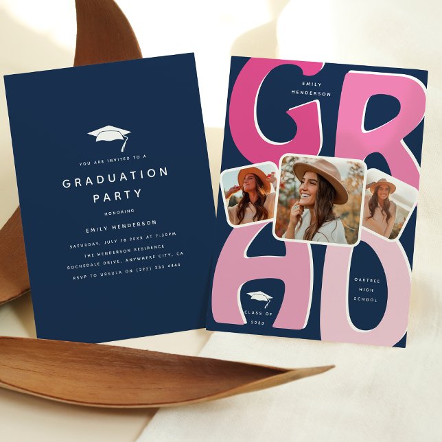 Invitation Vibes rétro pour une fête intemporelle ! Diplôme (Créateur téléchargé)