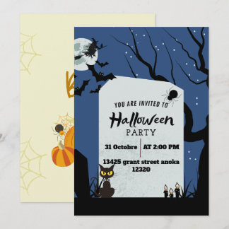 Invitation Vibes Spooktacées Halloween Fantôme Anniversaire I