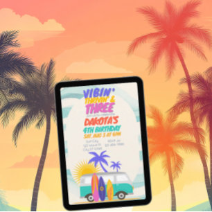 Invitation Vibin' Thrivin' & Three Surf Van 3e anniversaire