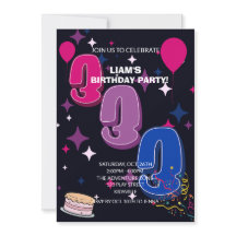 Vibrant 3e Anniversaire | Confettis Rose Bleu