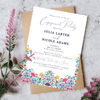 Vibrant Fiesta mexicaine Rainbow Engagement Party