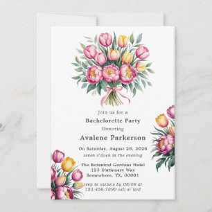 Invitation Vibrant Floral Harmony Bachelorette Party