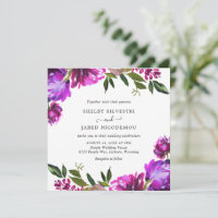 Vibrant Gras brillant violet Floral Mariage modern