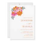 Vibrant rose et orange Jardin Floral Mariage