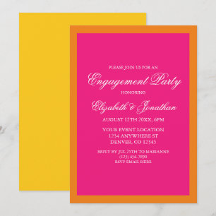 Invitation Vibrant Sunrise Minimaliste Partie d'engagement