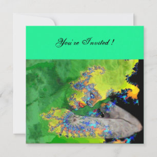 Invitation VIBRATIONS DE MATIÈRE, jaune vert noir