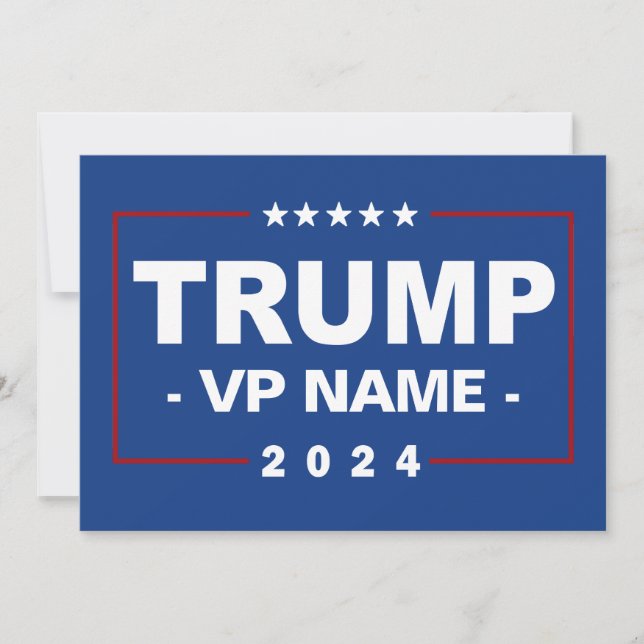 Invitation Vice-président Trump 2024 sur mesure (Devant)