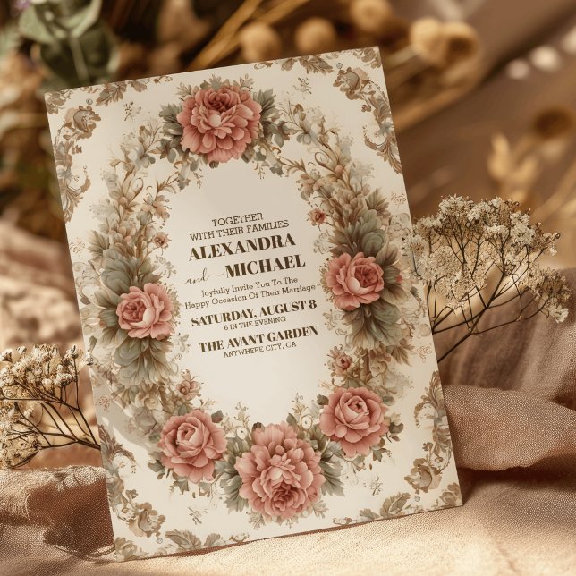 Invitation Victorian Royal Elegance Mariage (Créateur téléchargé)