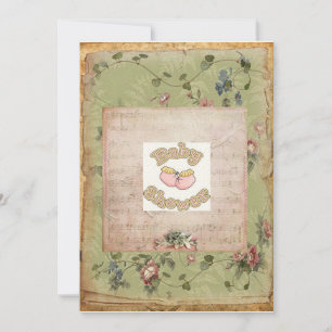 Invitation victorienne de baby shower