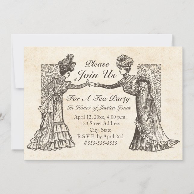 Invitation victorienne de dames (Devant)
