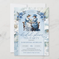 Victorienne marine et sage fête du thé