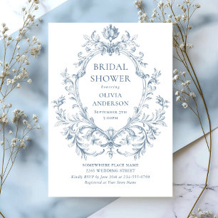 Invitation Victorienne Ornate Grace Dusty Fête des mariées bl