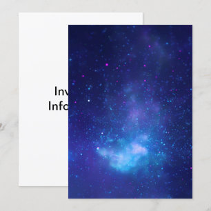 Invitation Vide Aqua Blue Celestial Galactic Centre Photo