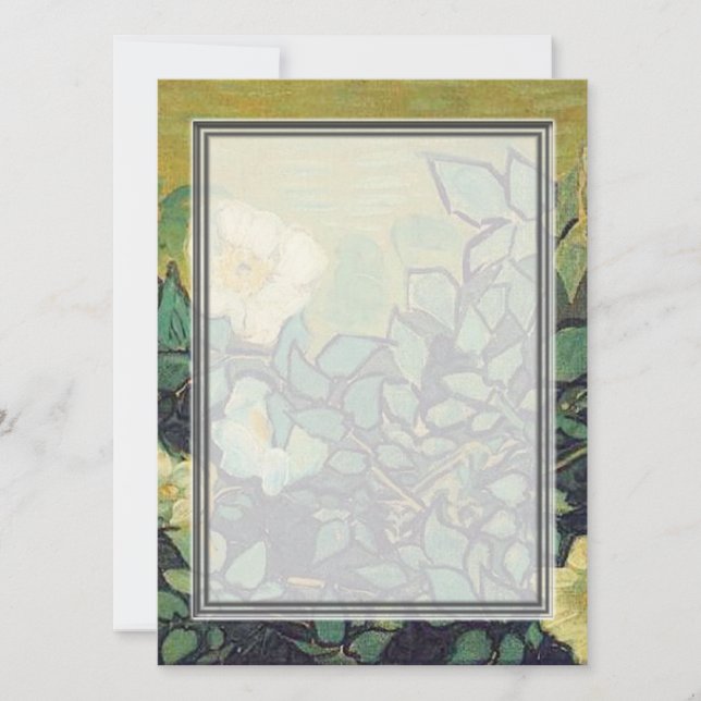 Invitation vide, Van Gogh Wild Roses (Devant)