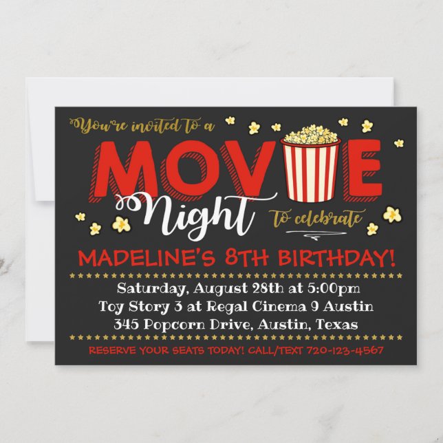 Invitation vidéo | Anniversaire du film | Invitati (Devant)