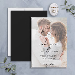 Invitation Vidéo de script blanc noir moderne