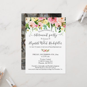 Invitation Vidéo florale rose vif