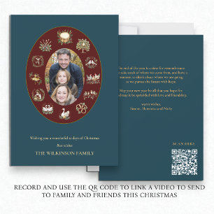 Invitation vidéo personnalisée Douze jours de Noël photo
