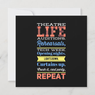 Invitation Vie de théâtre répétition