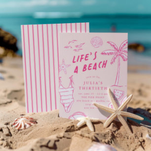 Invitation Vie est une Beach Girls Rose 30e anniversaire d'ét