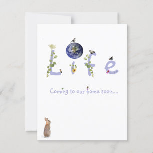 Invitation Vie : Venir chez nous bientôt baby shower invitati