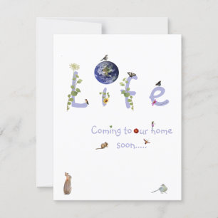 Invitation Vie : Venir chez nous bientôt baby shower invitati