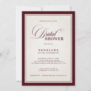 Invitation Vieille fortune élégance moderne : Baby shower en 