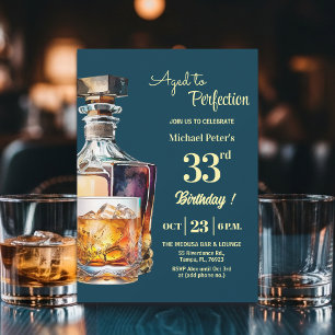 Invitation Vieilli à la perfection Hommes 33e Whisky Annivers
