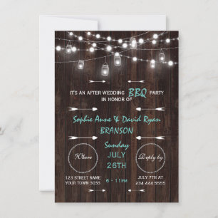 Invitation Vielle Grange Mason Jars Lumières Après Mariage BB