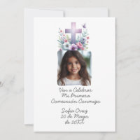 Viens Célébrer Ma Première Communion avec Photo Fl