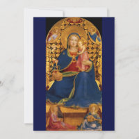 VIERGE AVEC ENFANT ET ANGELS, Or Bleu