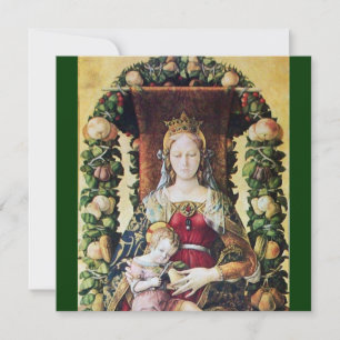Invitation VIERGE AVEC ENFANT Green