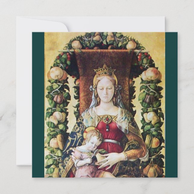 Invitation VIERGE AVEC vert enfant (Devant)