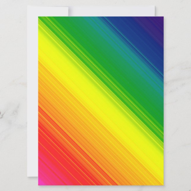 Invitation vierge, couleurs Gay pride en arc-en-ci (Devant)