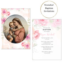 Vierge et Enfant Roses Roses Tendres Catholique Ba