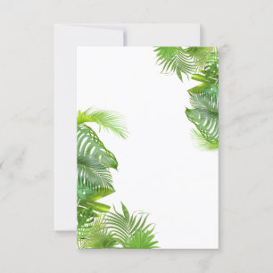 Invitation vierge Feuilles Tropicales
