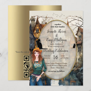 Invitation Vieux Amsterdam Canal Anton Pieck style Art