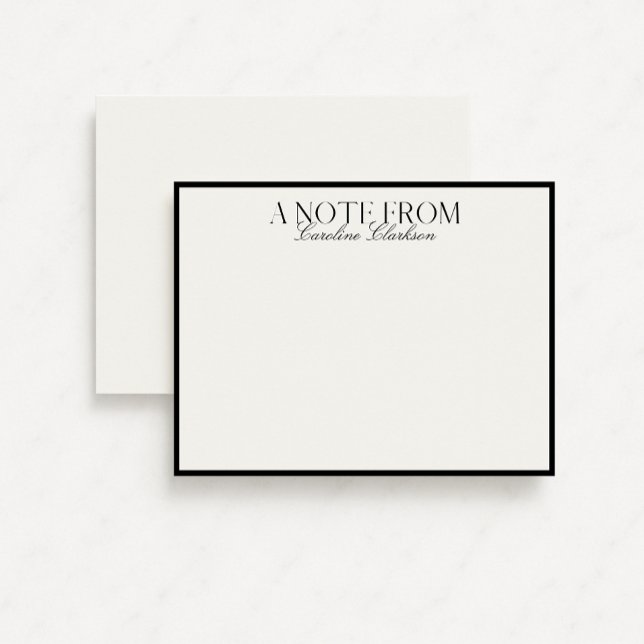 Invitation Vieux argent Bordure noire Moderne Gras Texte Note (Créateur téléchargé)