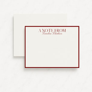 Invitation Vieux argent Bordure rouge Moderne Gras Texte Note