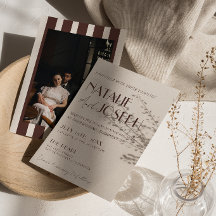 Vieux Argent Chocolat Brun Rayures Photo Mariage