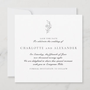 Invitation Vieux argent Esthétique, Neutre bg, enregistrer la