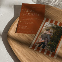 Vieux Argent Orange Brûlé Or Photo Mariage