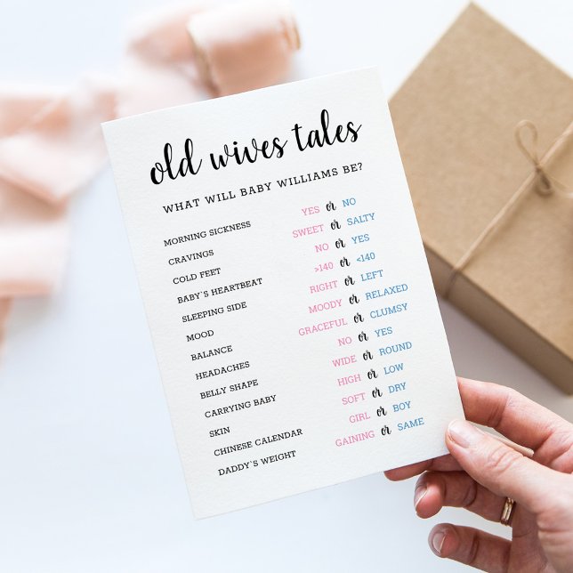 Invitation Vieux contes de femmes - Baby shower de révélation (Créateur téléchargé)