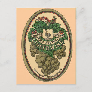 Invitation Vieux Étiquette de vin de gingembre Modifier le te