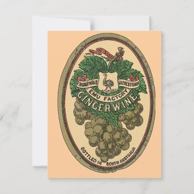Invitation Vieux gingembre Vin Étiquette Modifier le texte (Devant)
