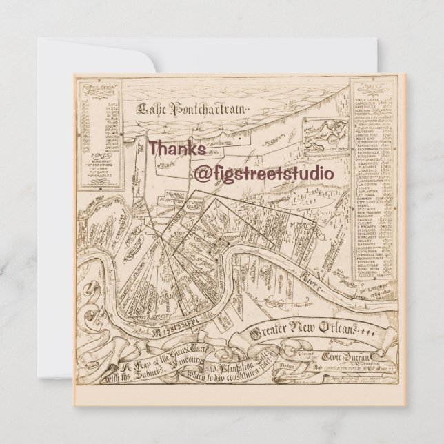 Invitation Vieux Nouvelle-Orléans Mappage modifier le texte,  (Devant)