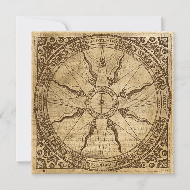 Invitation Vieux rose de boussole (Devant)