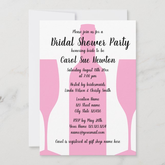 Invitation Vignoble moderne vigne nuptiale douche (Devant)